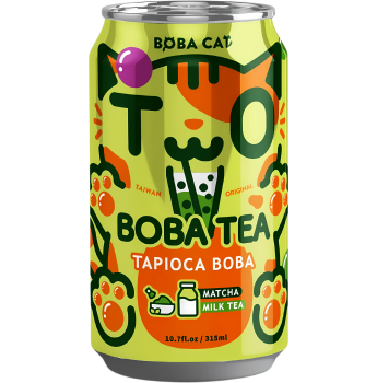 BOBA CAT - Matcha Tapioca Boba Tea 315ml